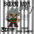 Scary Dream Guy Badge Reel Cover Topper STL/3MF