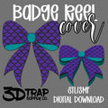 Mermaid Bow Badge Reel Cover Topper STL/3MF