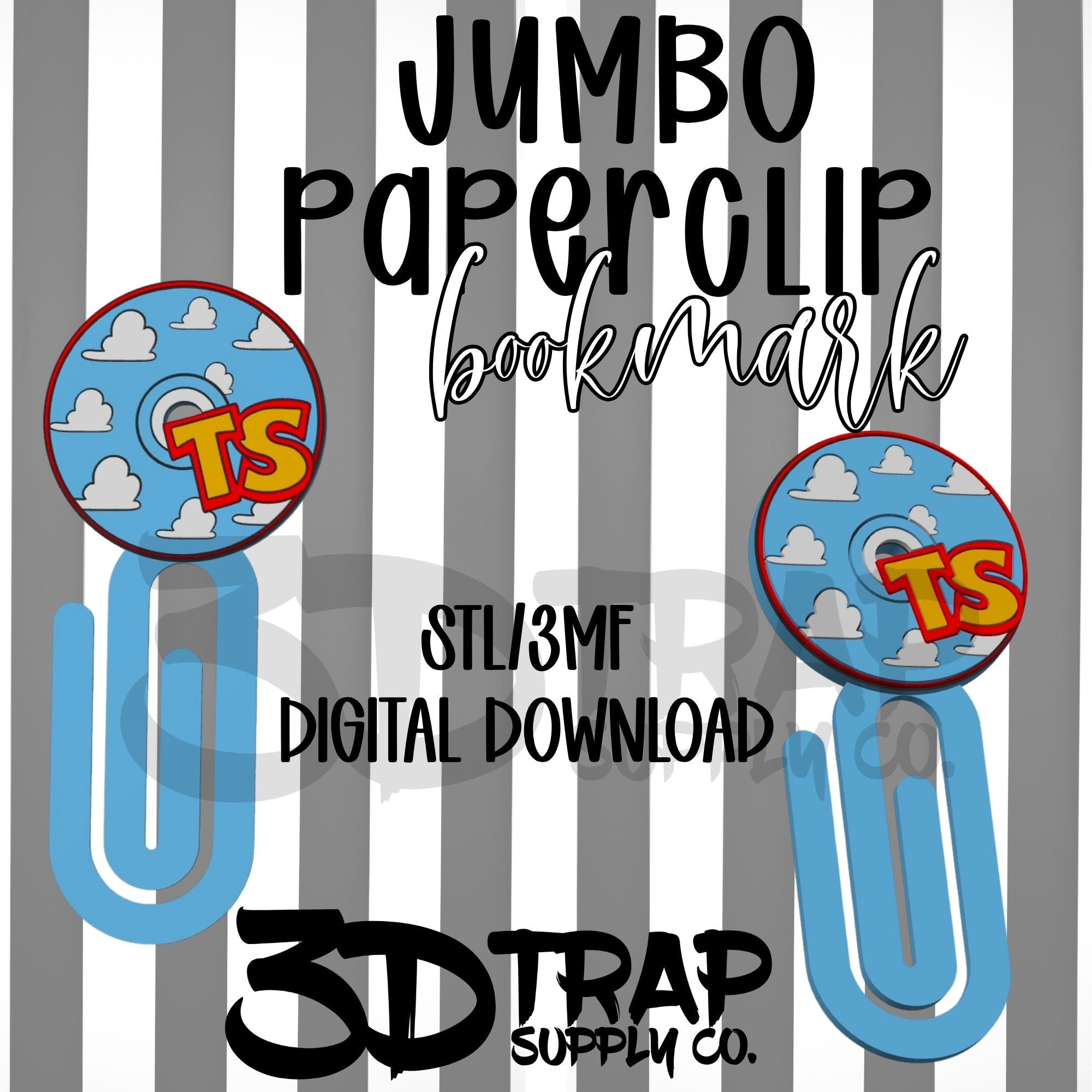 TS CD Paperclip Bookmark STL/3MF