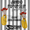 Toy Doll Paperclip Bookmark STL/3MF