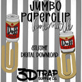Beer Can Paperclip Bookmark STL/3MF