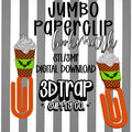 Checker Coffee Paperclip Bookmark STL/3MF