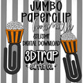 Popcorn Ghost Paperclip Bookmark STL/3MF