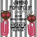 Bear Paperclip Bookmark STL/3MF