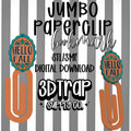 Hello Fall Paperclip Bookmark STL/3MF
