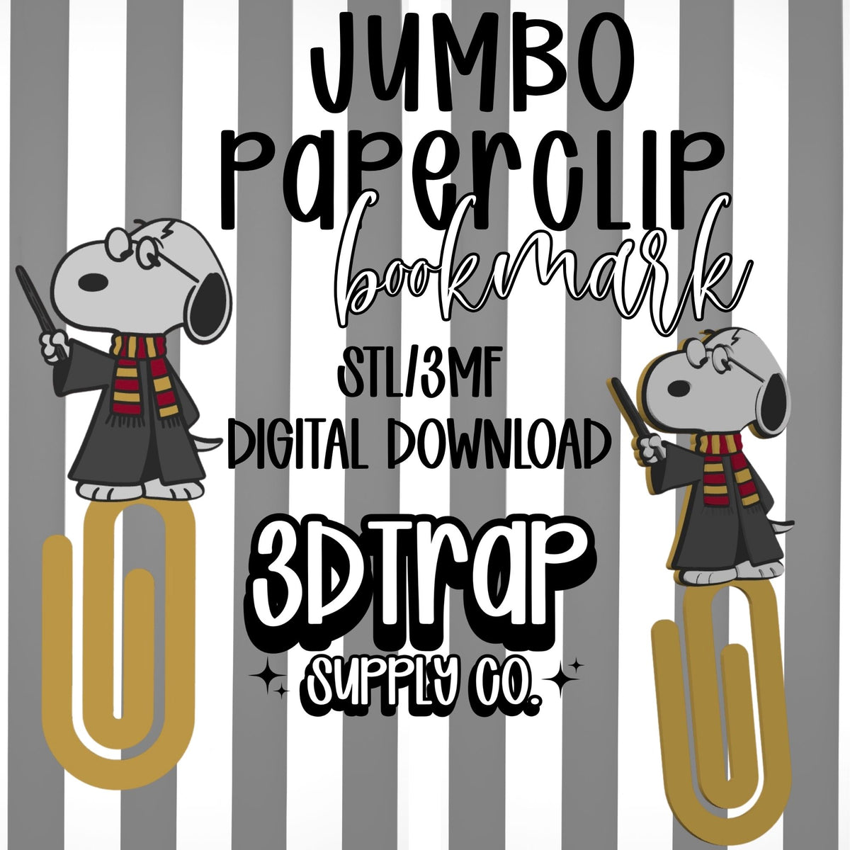 Hp- Dog Paperclip Bookmark STL/3MF