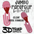 Strawberry Ice cream Paperclip Bookmark STL/3MF