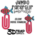 Neon Fish Paperclip Bookmark STL/3MF