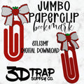 Strawberry Bow Paperclip Bookmark STL/3MF