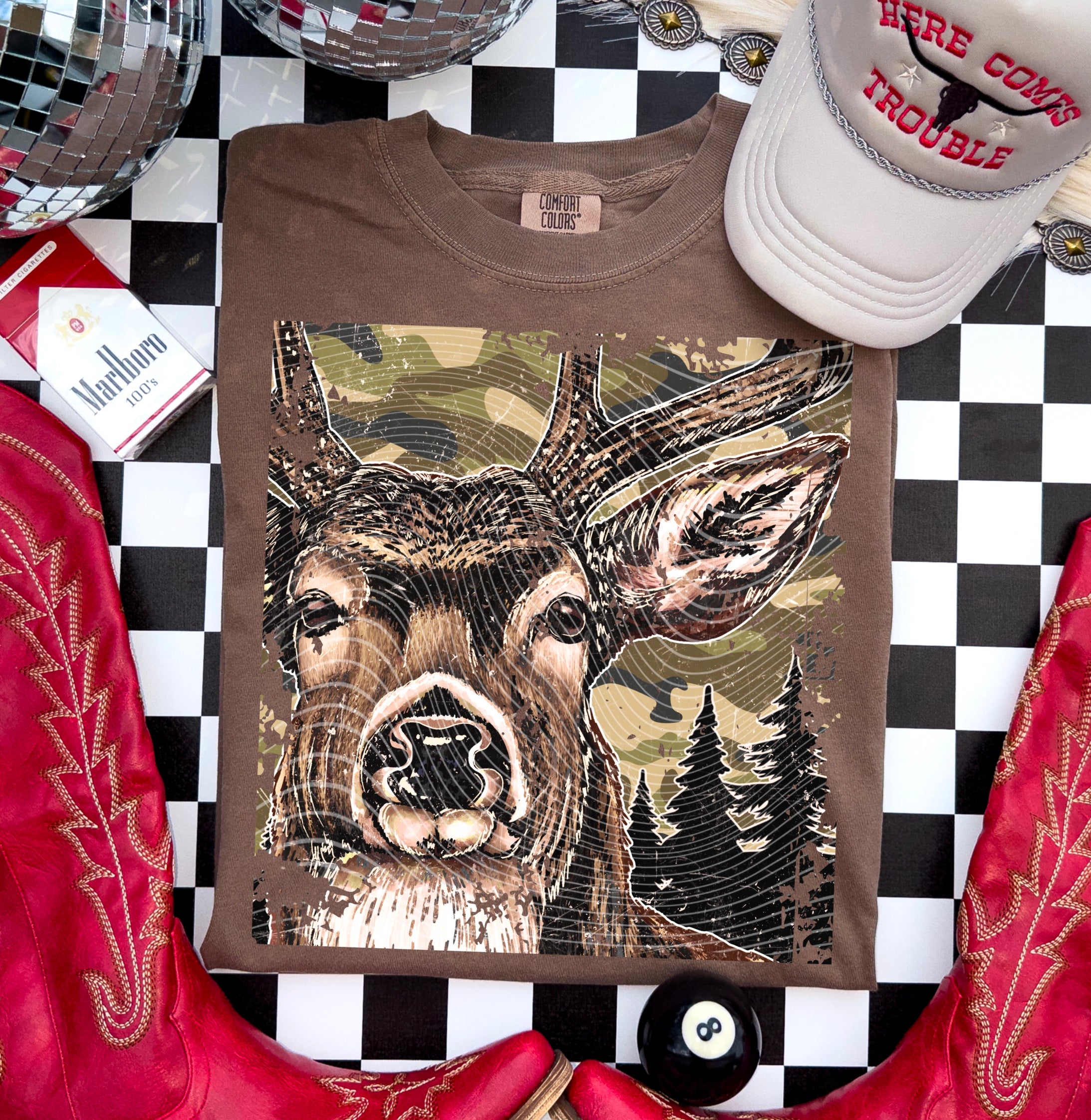 Hunting Deer  Camo Graphic T Shirt Unisex | Soft Style Tee | Trendy Casual Everyday Shirt