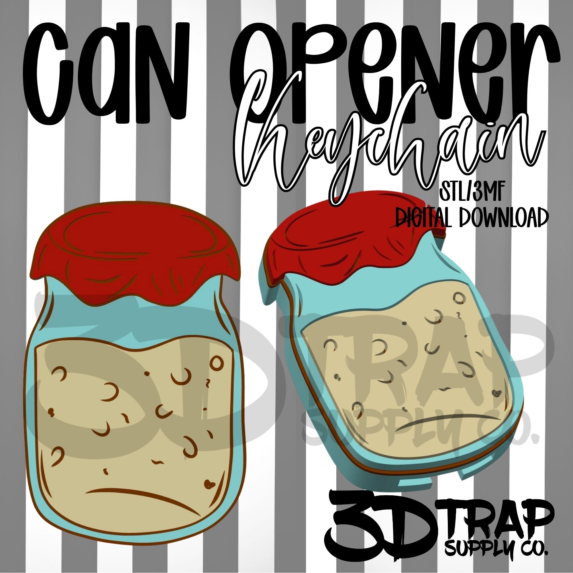 Sour Dough Can Opener Keychain STL/3MF
