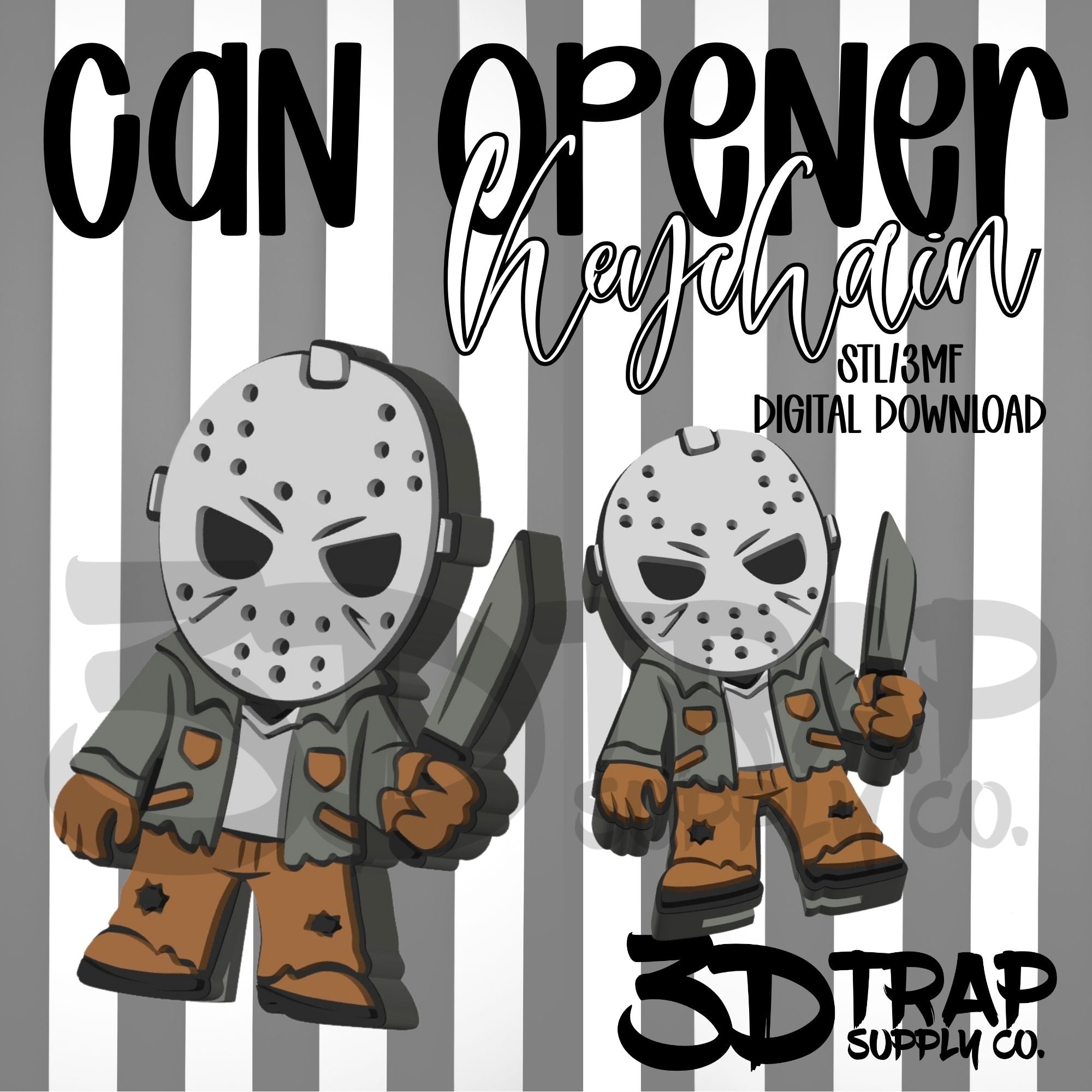 Lake Mask Man Can Opener Keychain STL/3MF