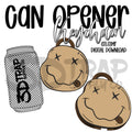 Smiley Face Can Opener Keychain STL/3MF