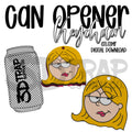 Girl Can Opener Keychain STL/3MF