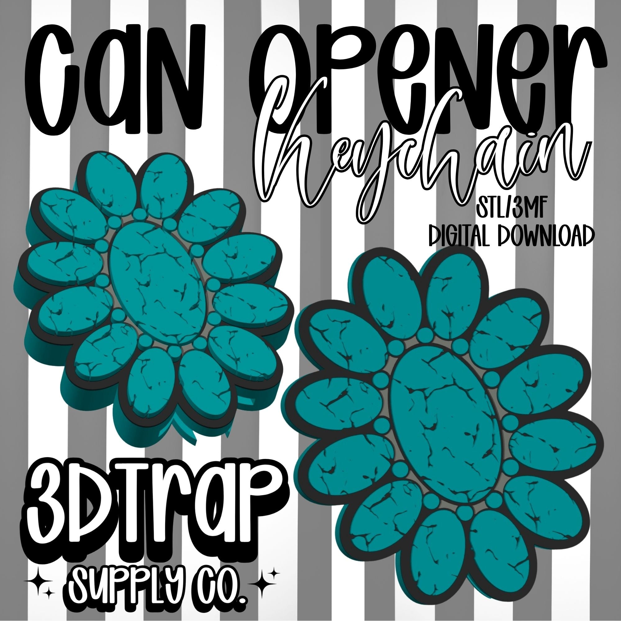 Concho Can Opener Keychain STL/3MF