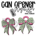 Checker Bow Can Opener Keychain STL/3MF