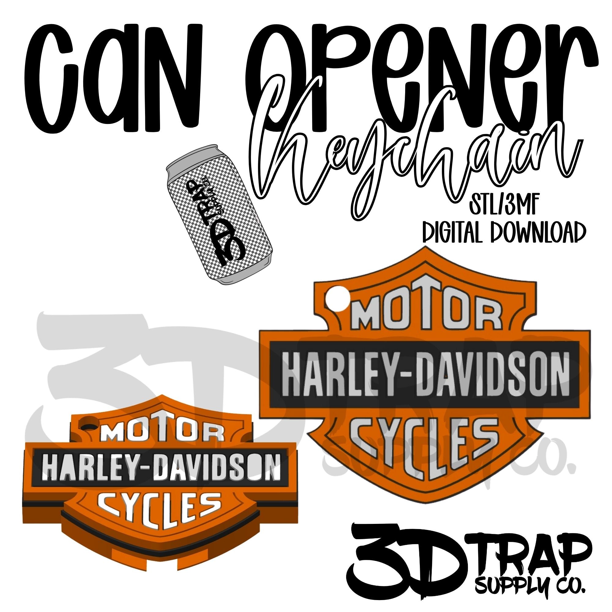 HD Can Opener Keychain STL/3MF