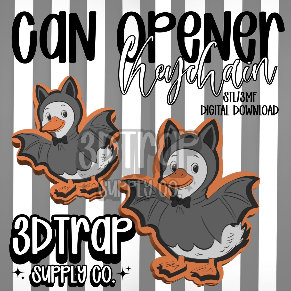 Bat Duck Can Opener Keychain STL/3MF