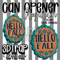 Hello Fall Can Opener Keychain STL/3MF
