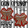 Gingerbread  Bow Can Opener Keychain STL/3MF