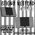 Stripe Post it Container STL/3MF
