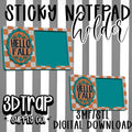 Hello Fall Post it Container STL/3MF