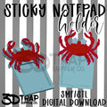 Crab Post it Container STL/3MF