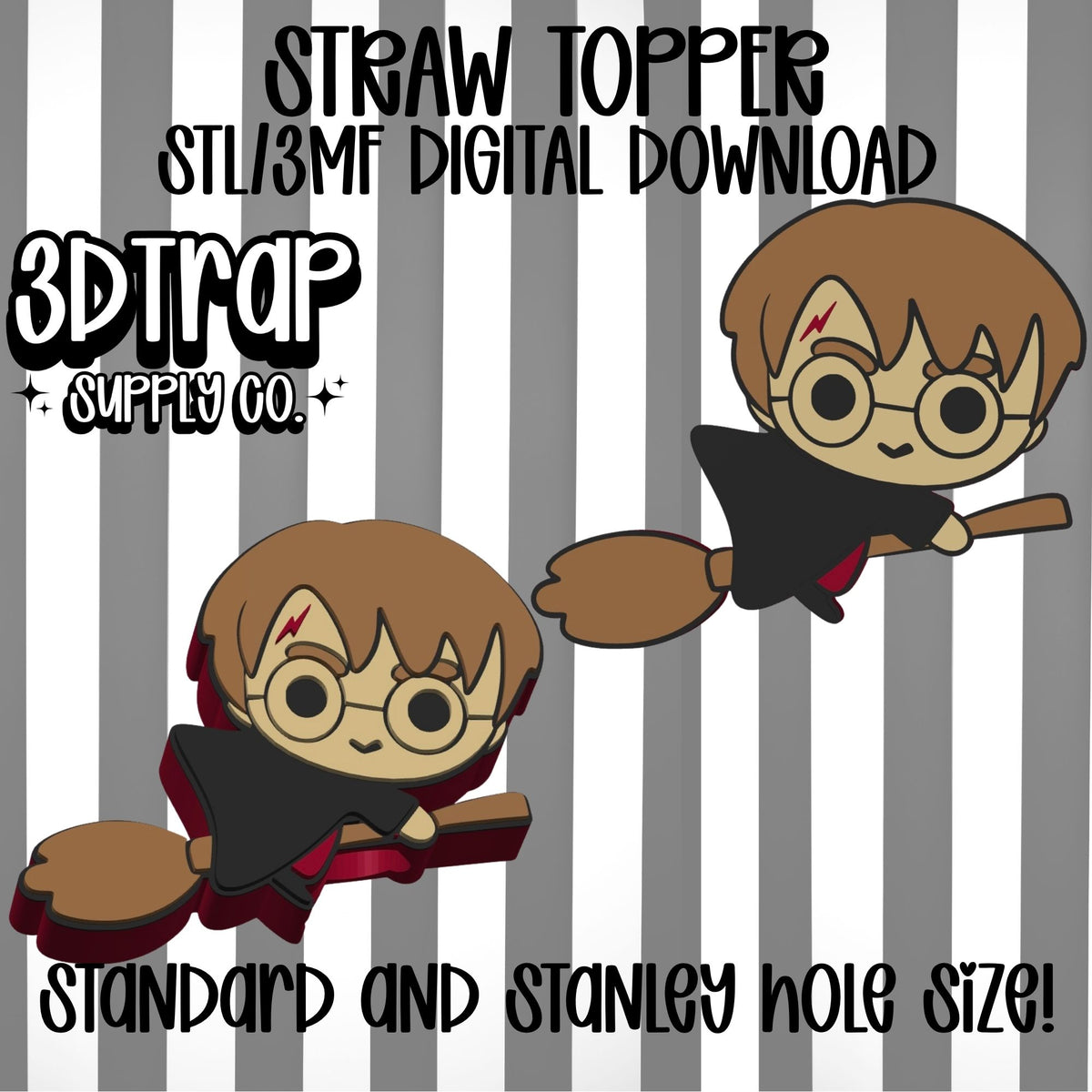 HP Flat Back Strawl Topper Stl/3mf file