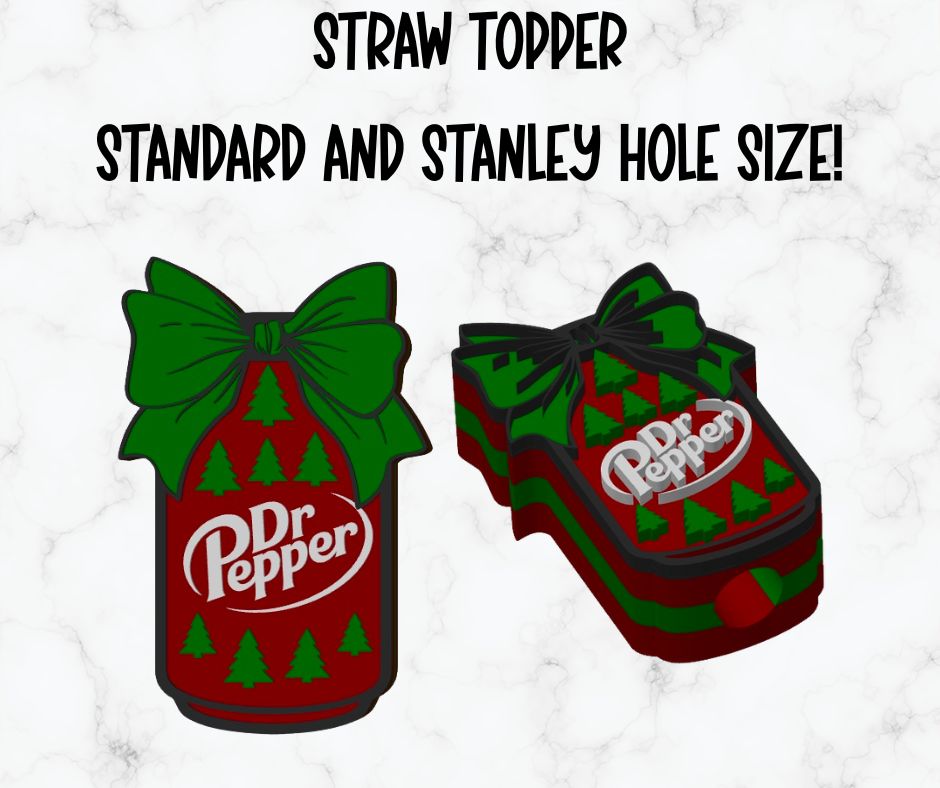 Christmas DP  Straw Topper