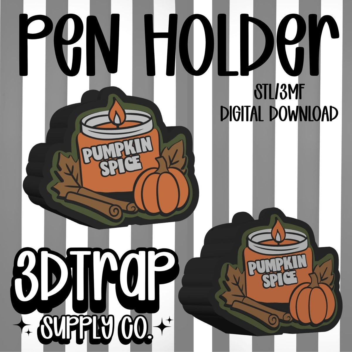 Pumpkin Spice Pen Holder  STL/3MF