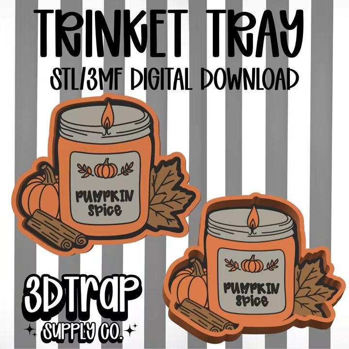 Pumpkin Spice Trinket Tray STL/3MF