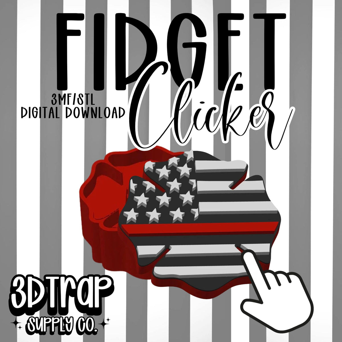 Fire Fighter Fidget Clicker STL/3MF