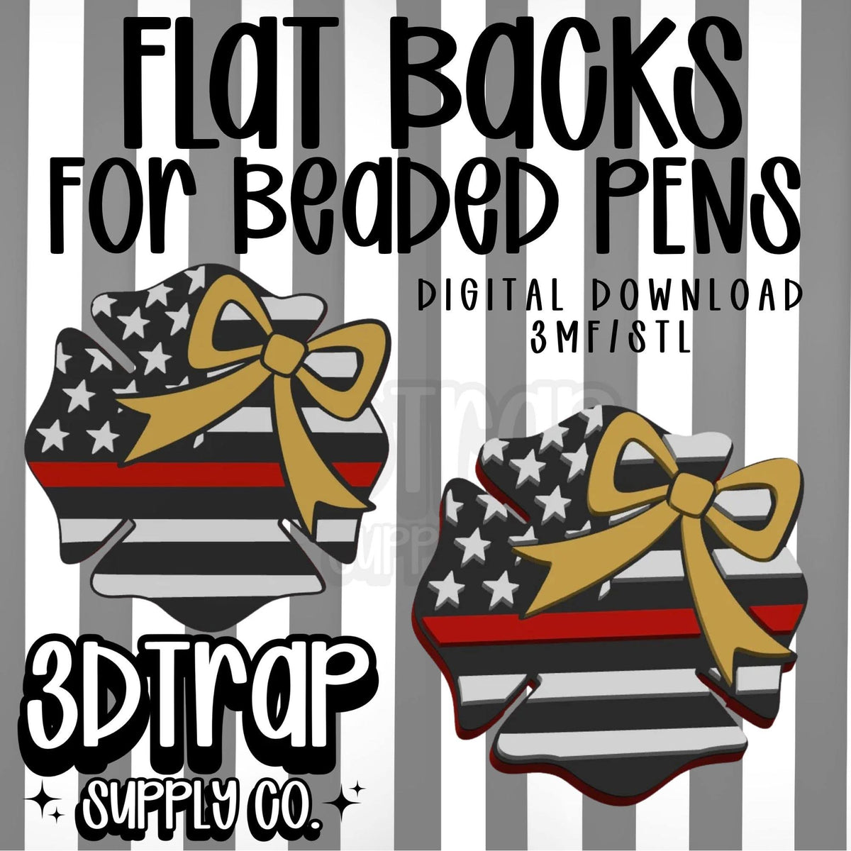 Fire Fighter bow Flat Back Stl/3mf file