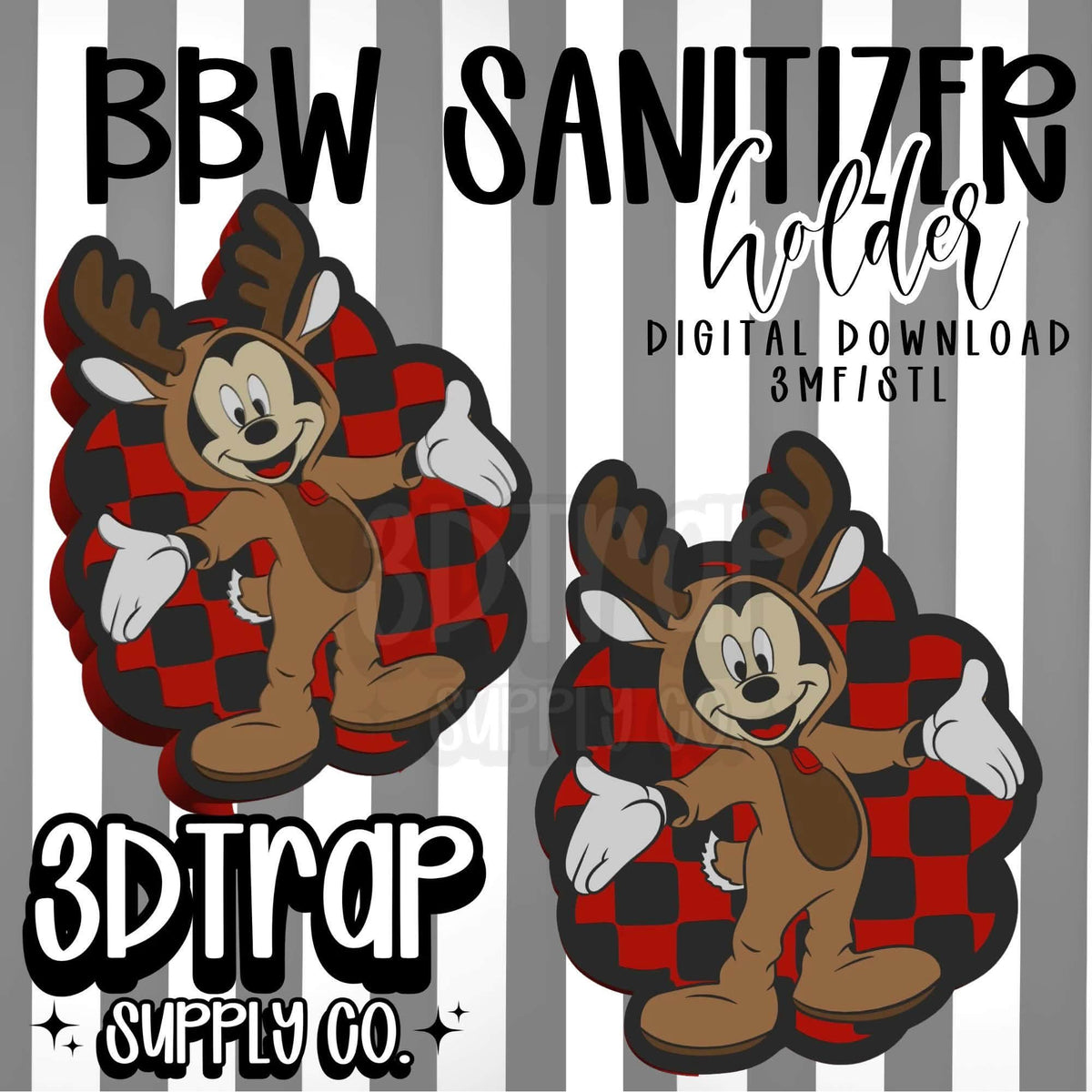 Mickey BBW Hand sanitizer holder STL/3MF