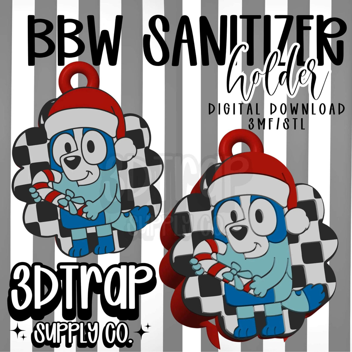 Bluey BBW Hand sanitizer holder STL/3MF