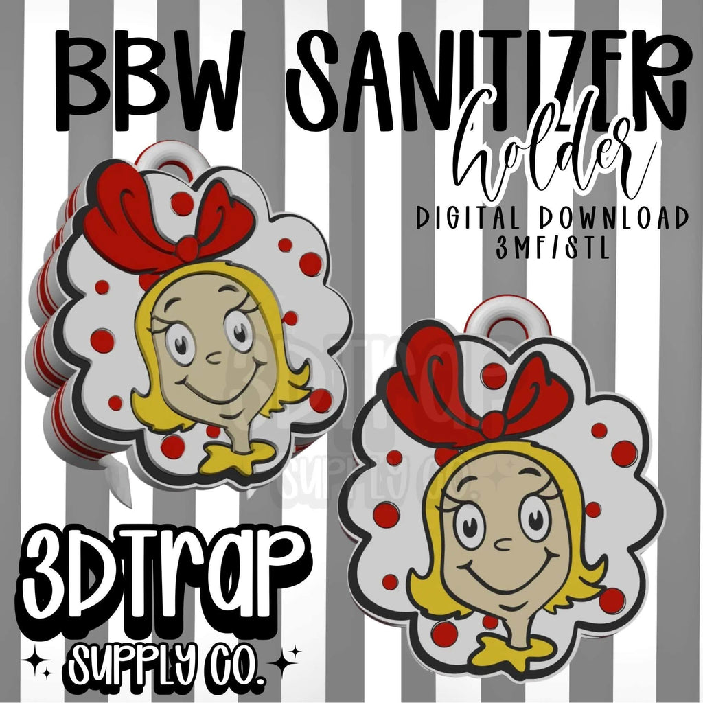 Cindy Lou White BBW Hand sanitizer holder STL/3MF