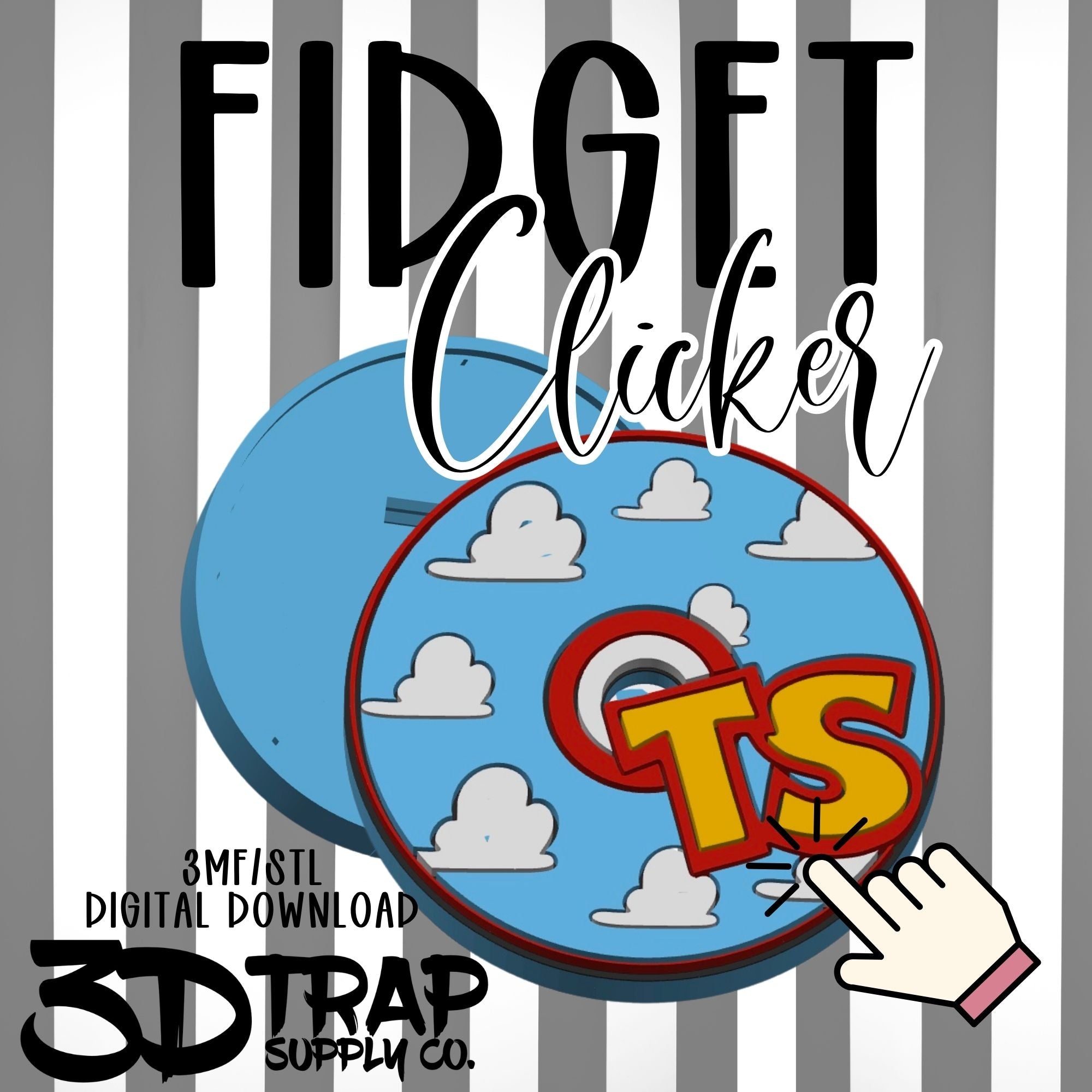 CD Fidget Clicker STL/3MF