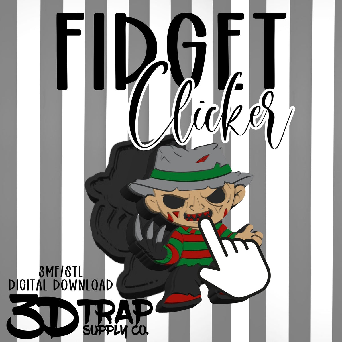Spooky Guy Fidget Clicker STL/3MF