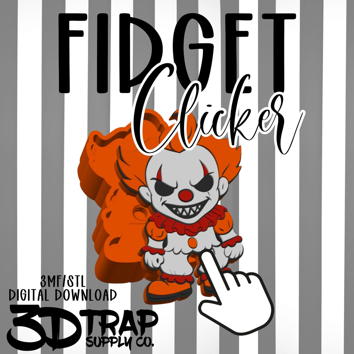 Spooky Guy 3  Fidget Clicker STL/3MF