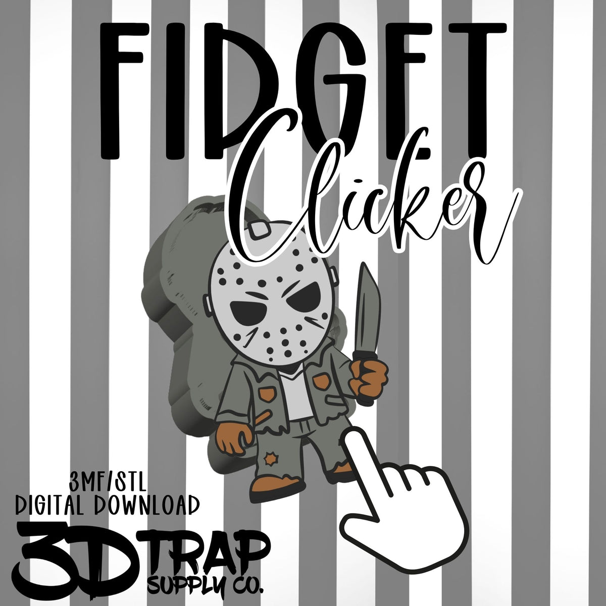 Spooky Guy 4  Fidget Clicker STL/3MF