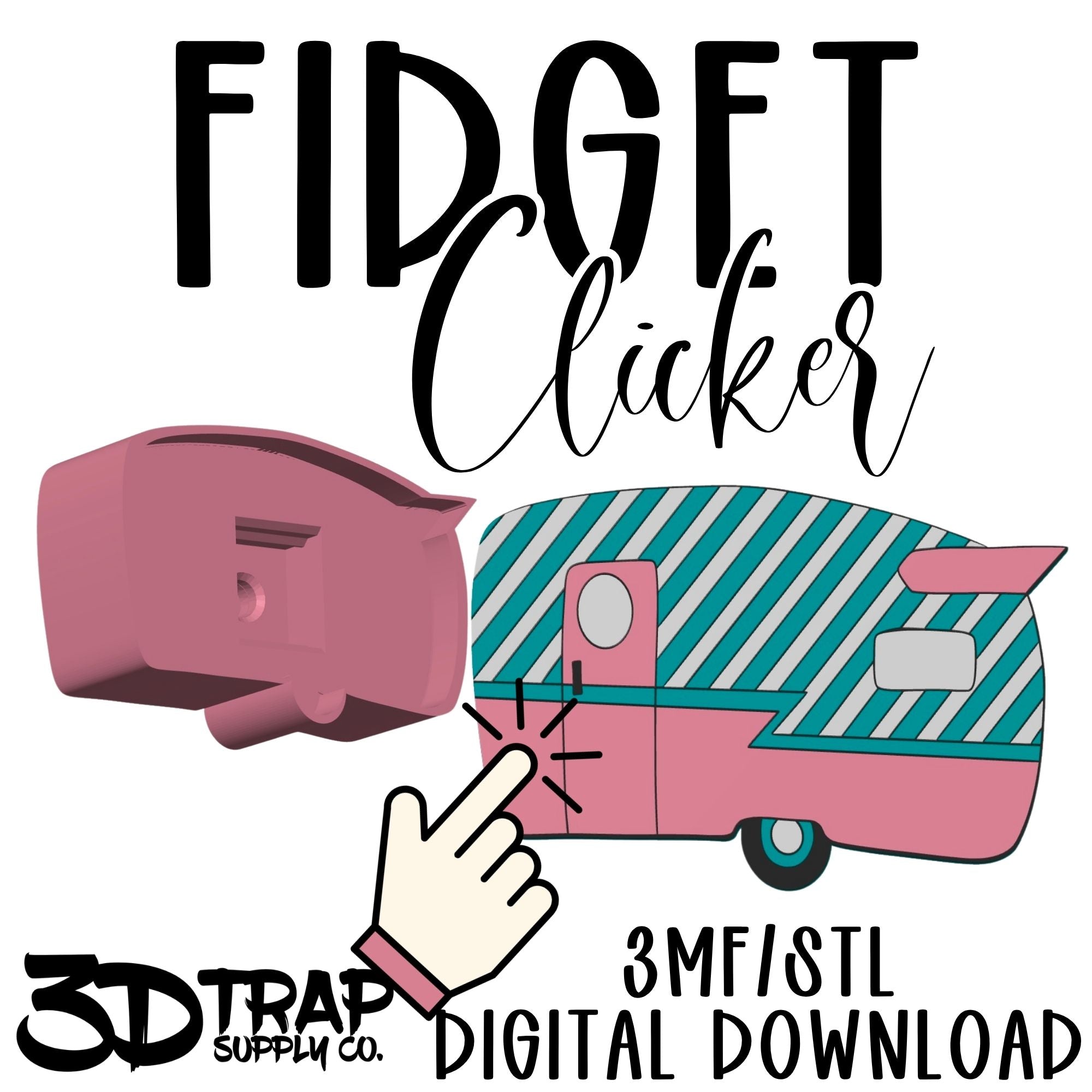 Camper Fidget Clicker STL/3MF
