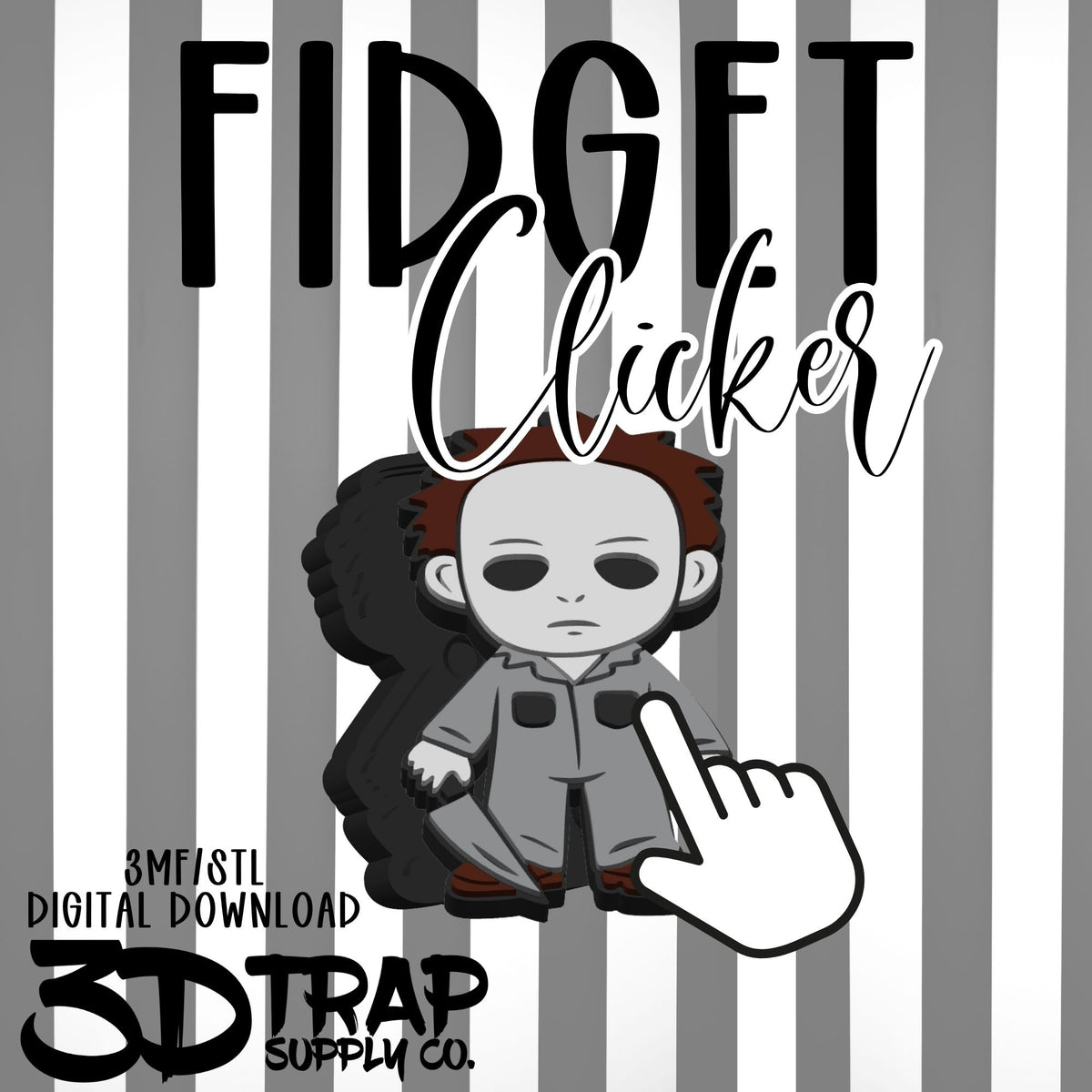 Spooky Guy 5 Fidget Clicker STL/3MF
