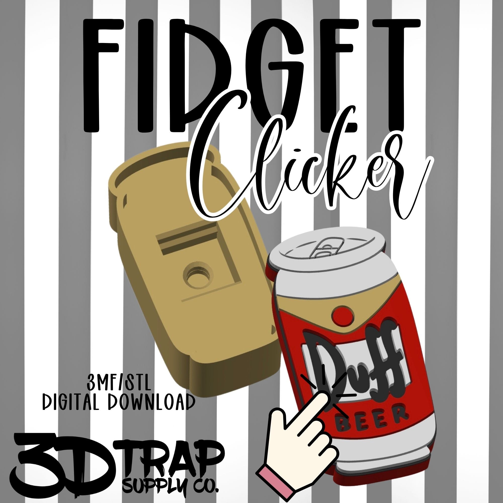Beer Can Fidget Clicker STL/3MF
