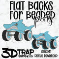 Shark Monster Truck Pen Flat Back Stl/3mf file