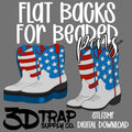 America Boots Pen Flat Back Stl/3mf file