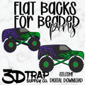 Monster Truck Pen Flat Back Stl/3mf file
