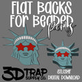 Lady Liberty Pen Flat Back Stl/3mf file