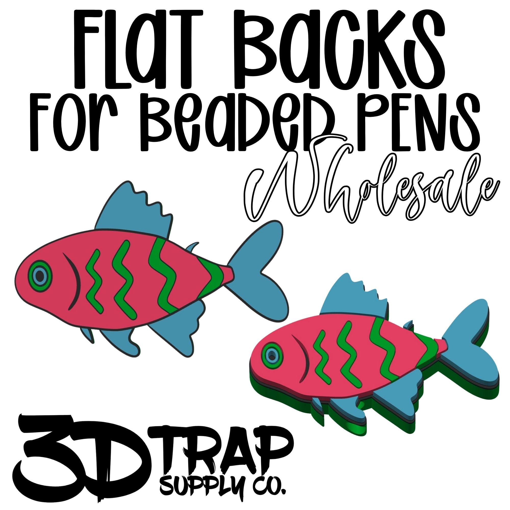 Neon Fish Pen Flat Back Wholesale