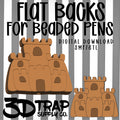 Sand Castle Pen Flat Back Stl/3mf file