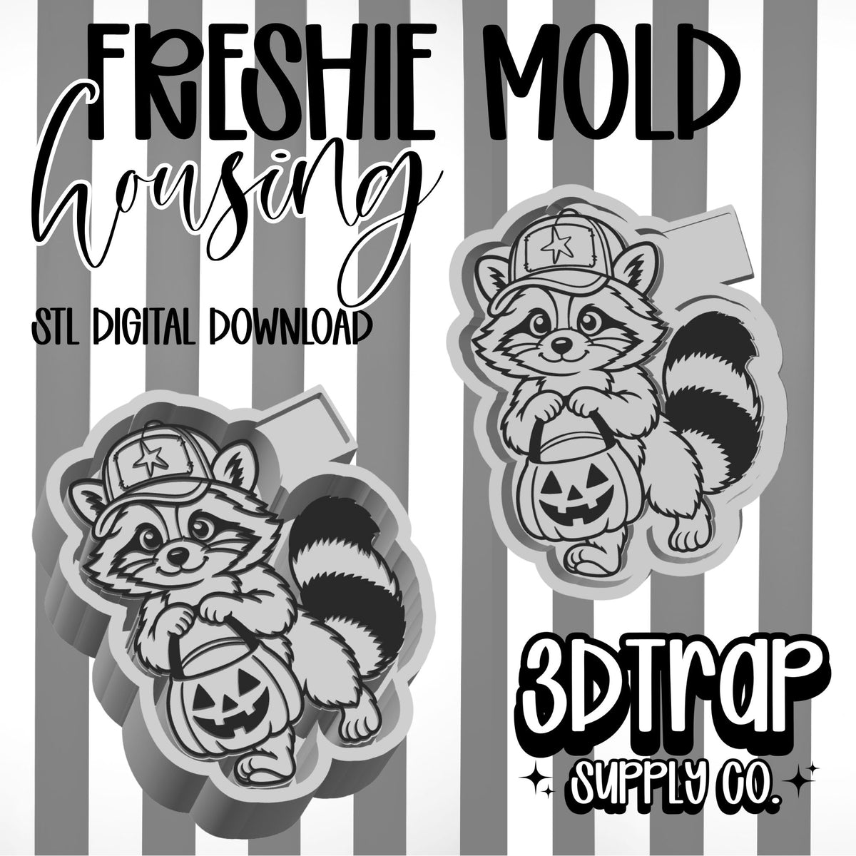 Halloween Raccoon  Freshie Mold Housing – STL File